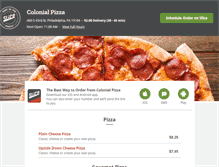 Tablet Screenshot of colonialpizzaphilly.com